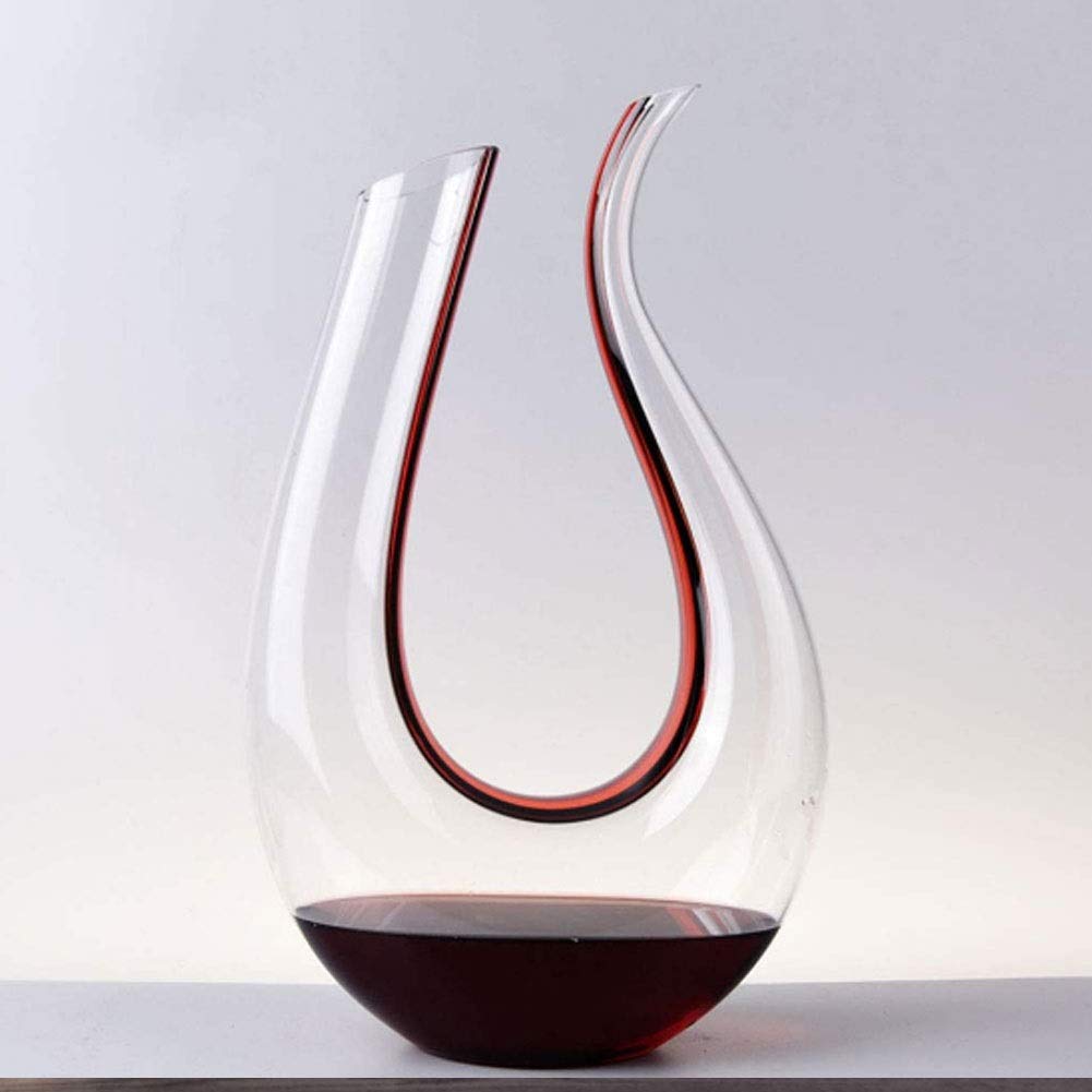 Dicker Weindekanter, Kristall-Dekanter-Set 1500 ml mit 450 ml Whisky-Weinglas