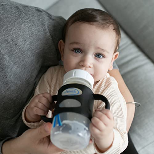 Dr. Brown’s® Milestones™ 100% Silicone Baby Bottle Handles, Wide-Neck, Black, 2 Pack, 4m+ - image 4