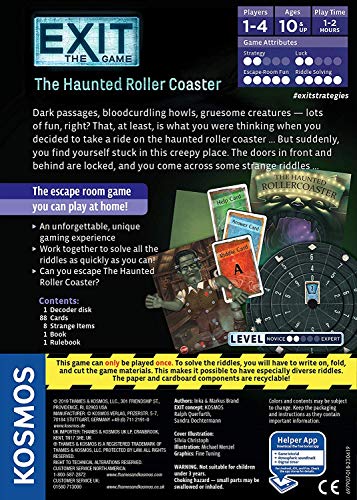 Thames & Kosmos Exit The Game Bundle Of 2: Haunted Roller Coaster And House Of Riddles (2 Items) #TOP2