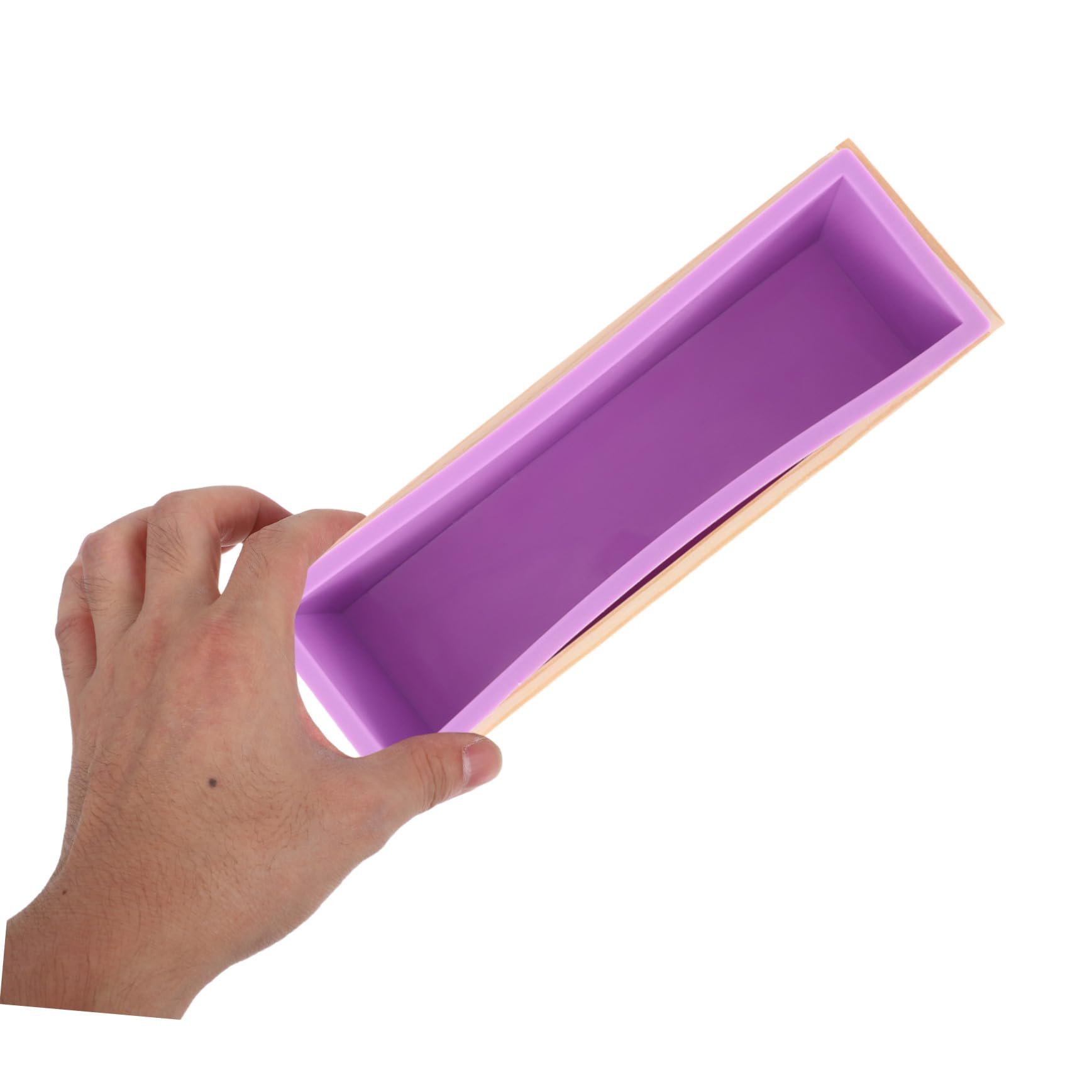 Molde de Pan con Tapa de Madera, 1 Juego Rectangular, Antiadherente