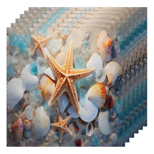 Servilletas de Tela Set x6 50.5x50.5 cm Multicolor miniatura 1