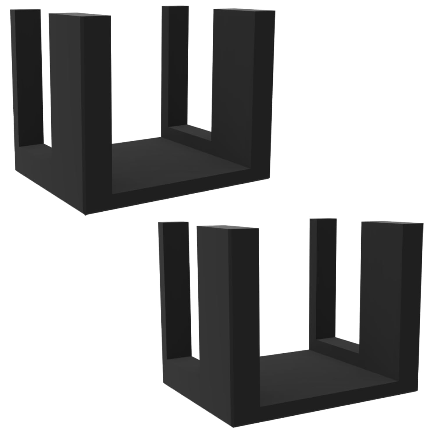 Print It Uk 2 Pack Bookcase Connectors Compatible with IKEA Billy Bookshelf | Shelf Straightener & Aligner Clips | Top Shelf Alignment Brackets | Billy Bookcase Accessories (Black)