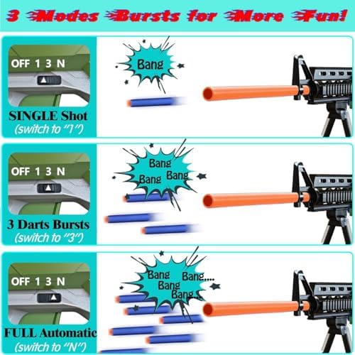 Toy Gun for Nerf Guns Bullets Automatic Sniper Rifle -3 Modes Toy