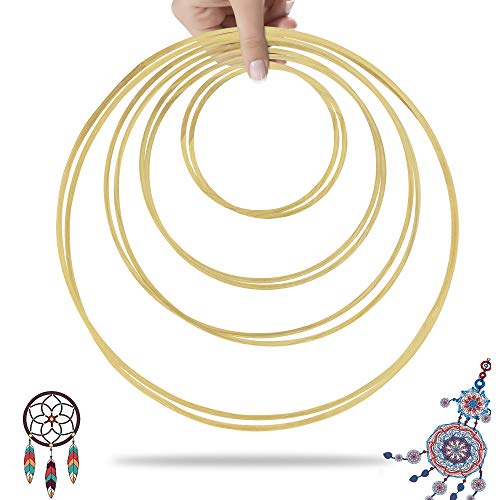 YOUKCDT Aros para Atrapasueños, 8 Aros de Madera Natural de Diámetros Diferentes(10cm,...