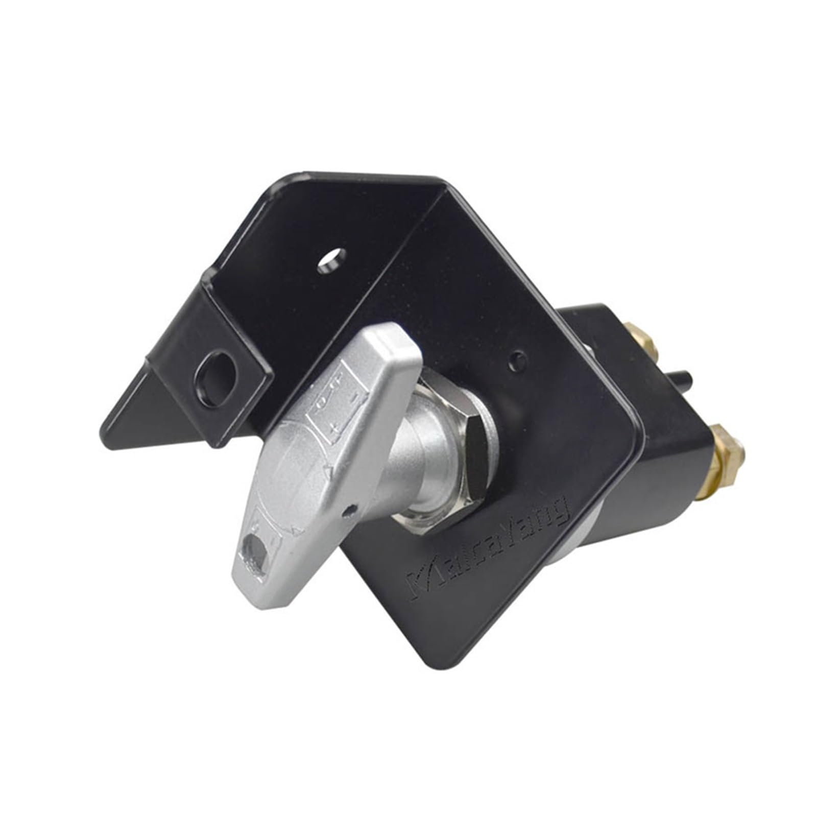 Aislador del desconector del cortador del circuito de la batería del interruptor de la masa de la batería resistente con el ojo de la cerradura(With black bracket)