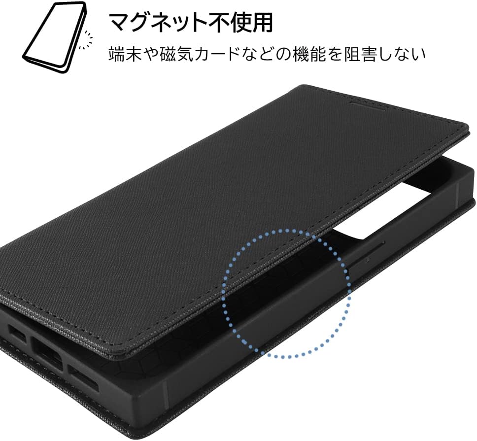 イングレム Inglem iPhone 14 Pro Case, Shockproof, Notebook Type, Case, KAKU Durable, Taupe, Light Gray