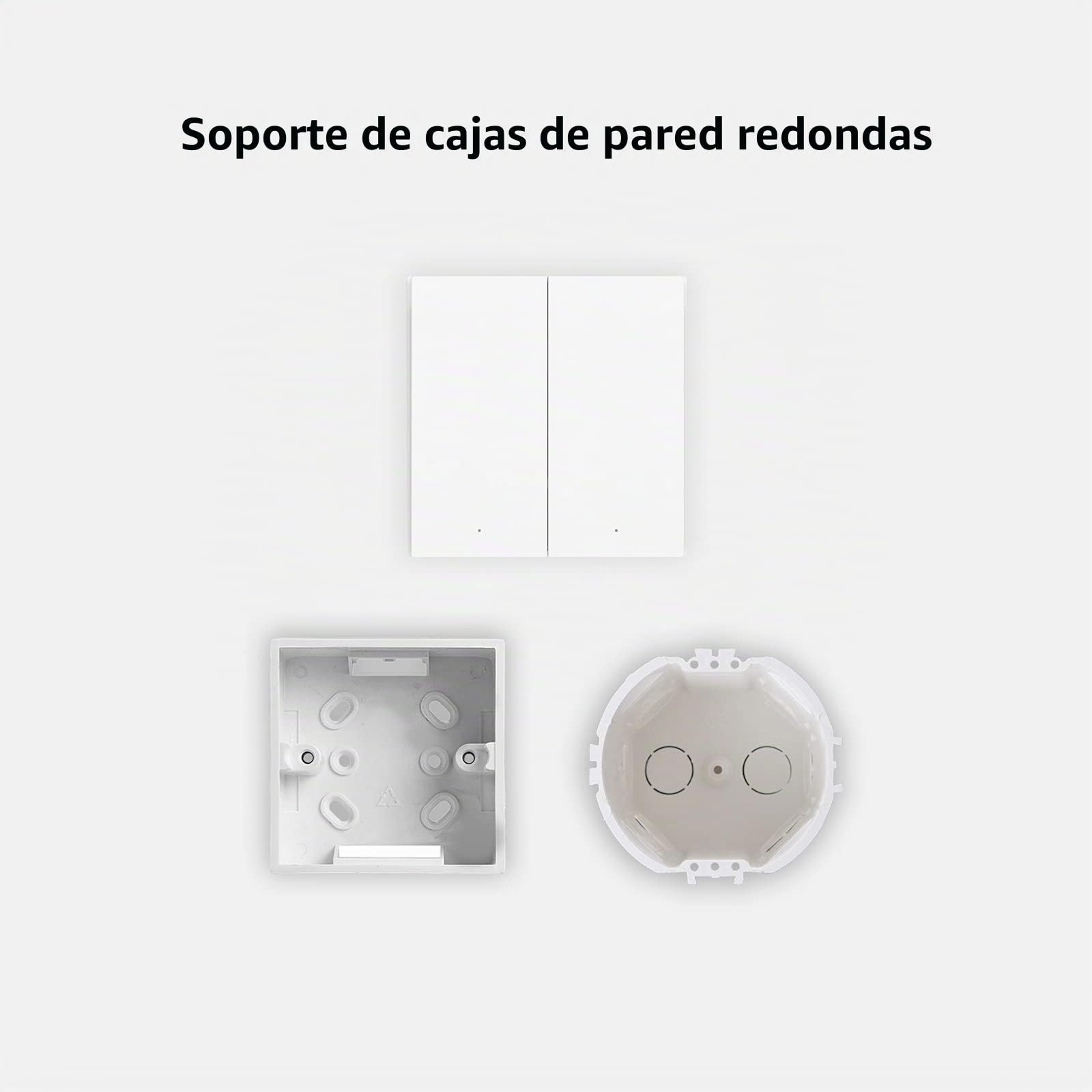 Aqara Interruptor de pared inteligente H1 EU (doble botón, conductor neutro) equipado con Zigbee 3.0, Aqara Hub, interruptor remoto compatible con Alexa, HomeKit, Google Assistant, IFTTT, Blanco