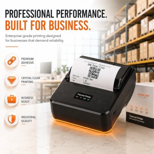 Image of PSF310 80mm 3inch Mobile Billing Printer | Fast Clear Thermal Printing for Retail, Restaurant, Warehouse & Delivery | Bluetooth + USB | Portable | Android, iOS & Windows Compatible