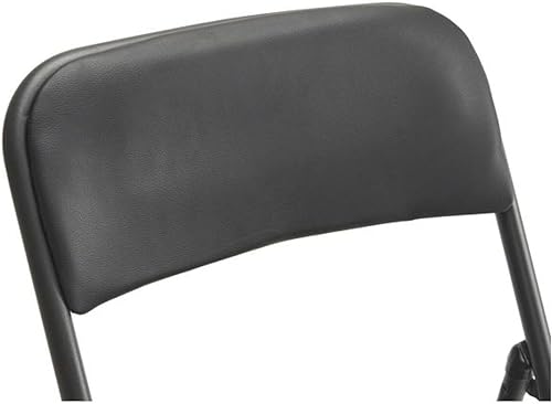 Miniatura 6 de Paquete de 2 sillas plegables de metal, asiento y respaldo acolchados, color negro, sillas de eventos de oficina en casa, asientos de fiesta de boda