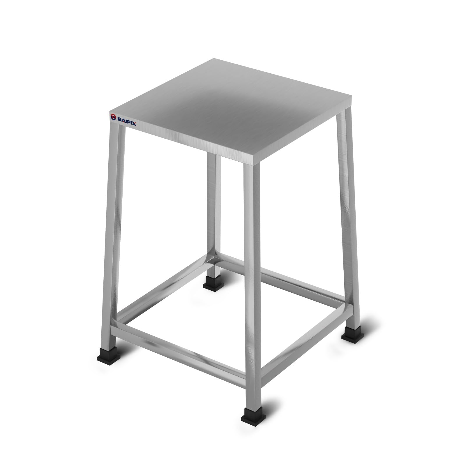 SAIFIX Stainless Steel Stool for Indoor and Outdoor Uses(30 L X 30 W X 50 H Cm's, Steel Color, Silver)