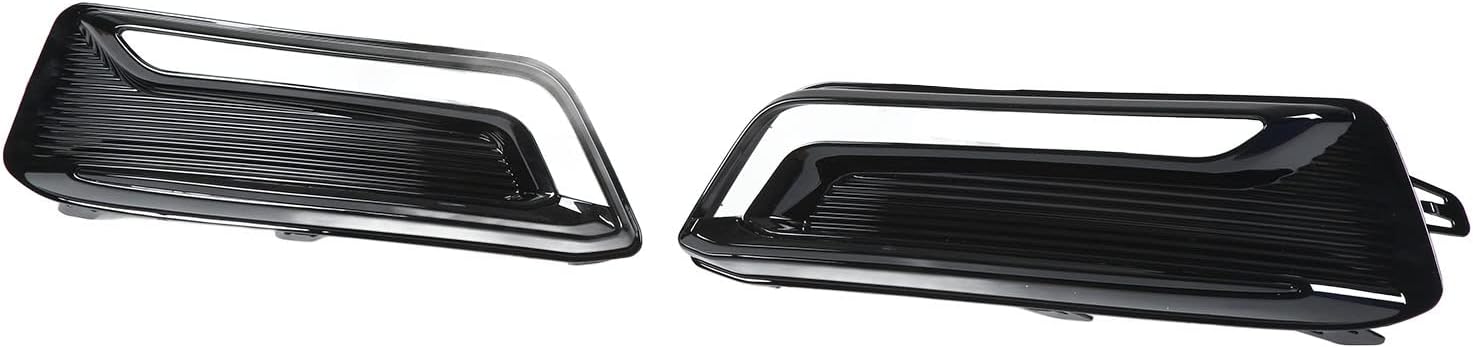 Pair Front Fog Light Bezel Driving Lamp Guard Cover Replacement for 2017‑2019 13730162 23455346 GM Fog Light BezelFront CoverDriving Lamps