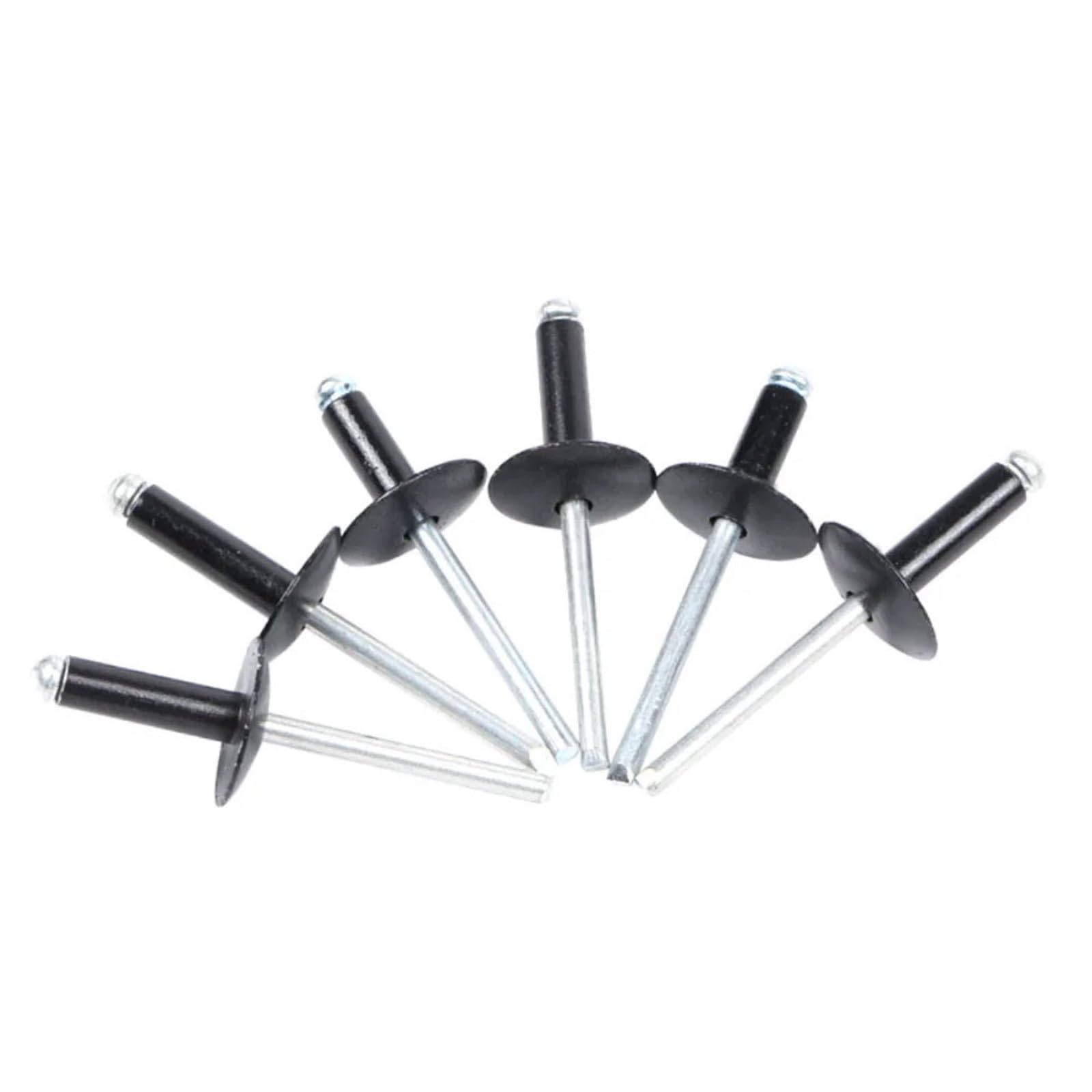 Flange Blind Rivets 3,2/4,8 x 10 12 14 16 20 MM50 30 Stück Aluminiumstahl großer Flanschkopf schwarze Blindnieten für Weißblech(50pcs,4.0x16x12mm)