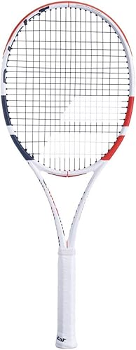 Babolat Pure Strike 1820 - Raqueta de tenis (3 generación), ensartada con 0.66 onzas de White Babolat Syn Gut a tensión de rango medio