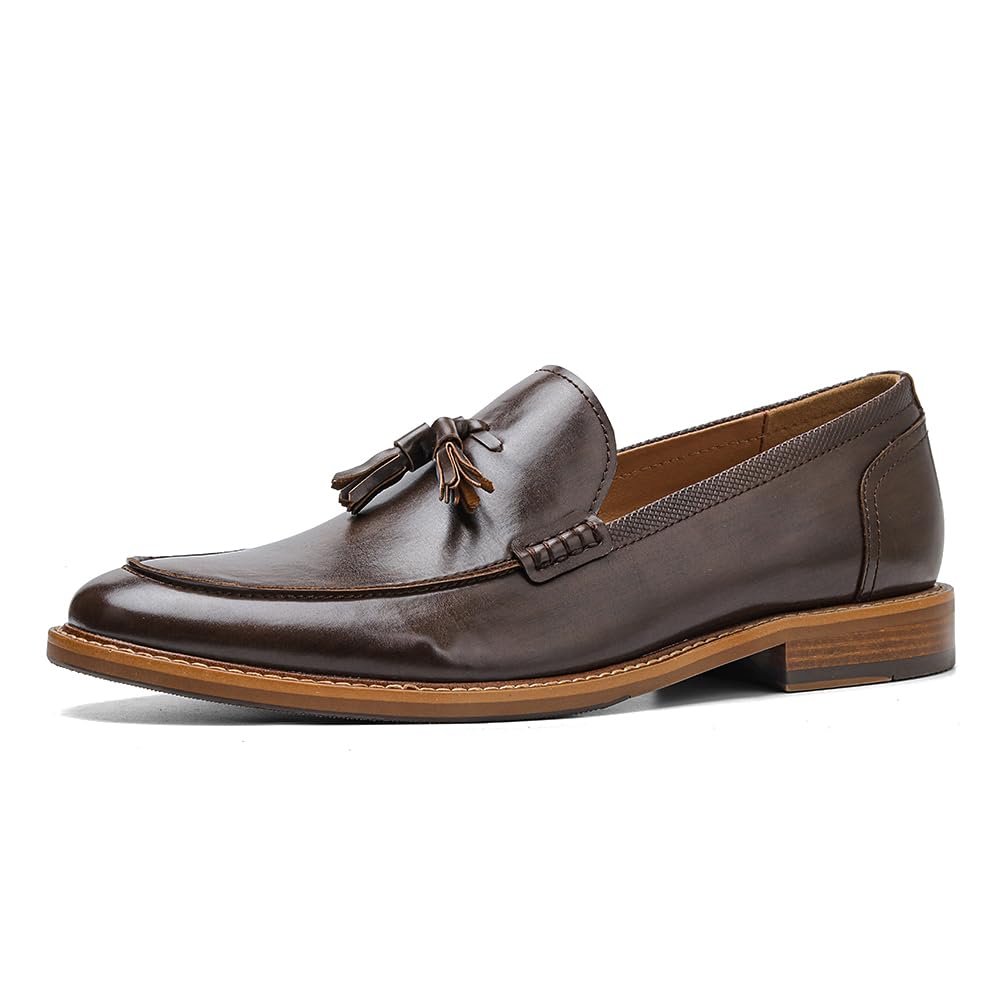Harssidanzar Scarpe da uomo vintage con nappe e mocassini KM306EU