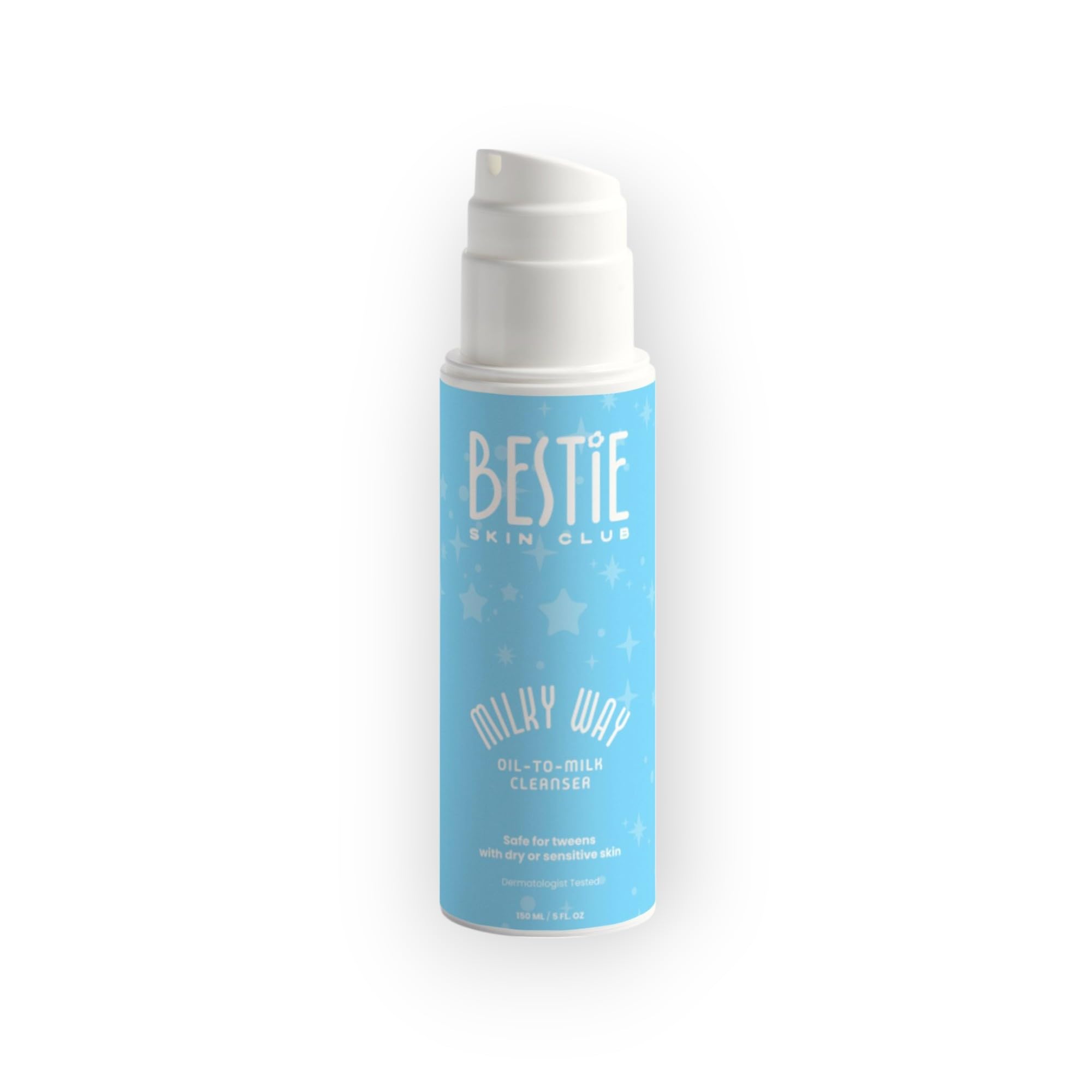 Bestie Skin Club - Milky Way Oil-to-Milk Cleanser, 2-in-1 Facial Makeup Remover, Gentle Hydrating Face Wash