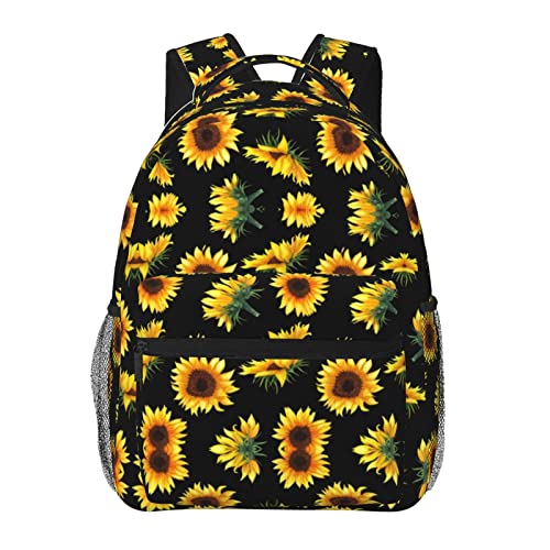 Sac à dos de voyage fille garçon motif tournesols cadeau rentrée
