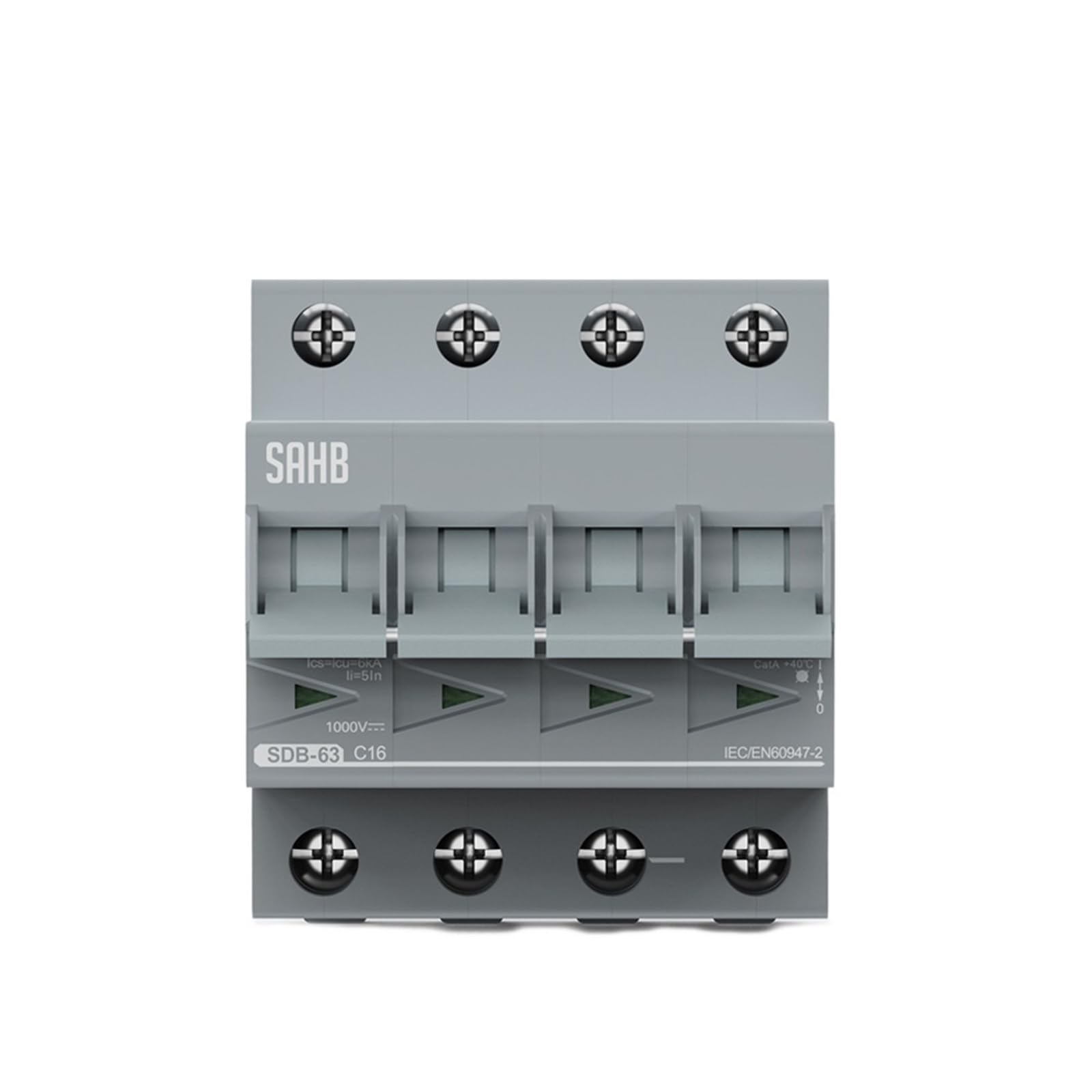 LHNBGTUIW Din Rail 4P DC MCB 1000V Solar Mini Circuit Breaker Overload Protection Switch for PV System Battery Main 6A-63A(25v)