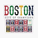 Fan of Fenway Boston Baseball Boston City Champion Sports Championship Banner Title Sticker -...