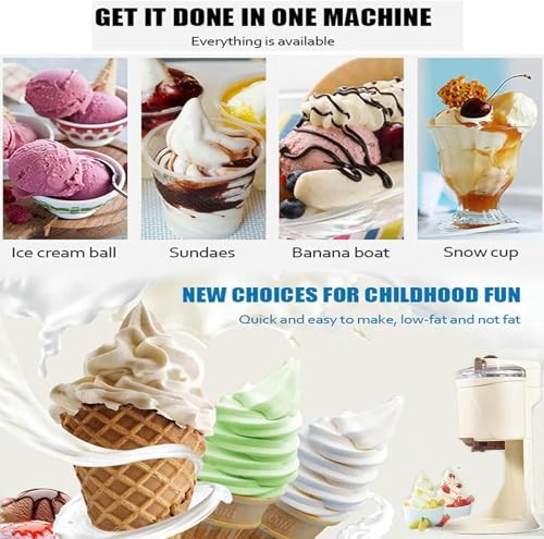 SXYKXYDL Mini-Eismaschine, Softeismaschine für Gefrorene Früchte, automatische Joghurt-Sorbet-Maschine für den Heimgebrauch, tragbarer Eismixer für Bar, Café, Party – Bild 4