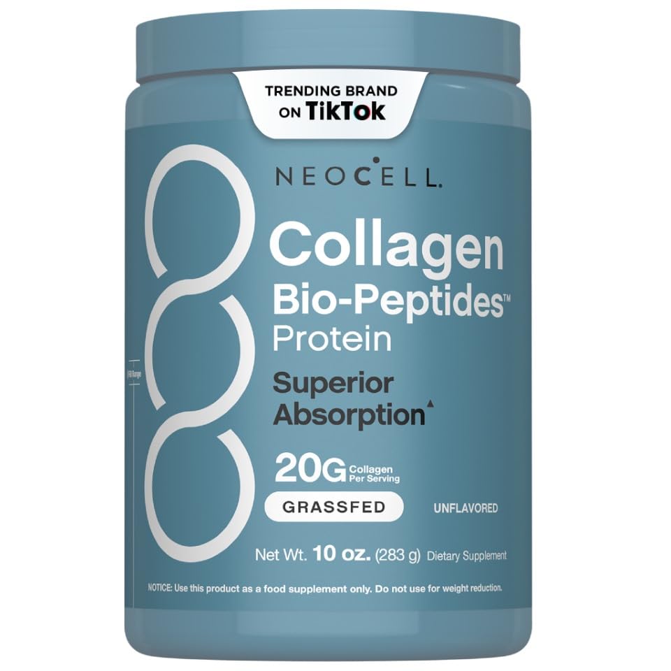 Collagen Bio-Peptides Powder | 10oz | Super Hair, Skin, and Nails | Superior Absorption | Grassfed Protein Supplement | Advanced with 18 Essential Amino Acids