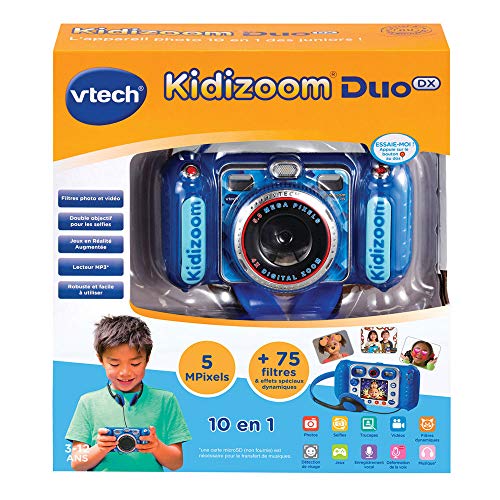 VTech KidiZoom Duo DX Appareil Photo Numérique Enfant 10 en 1 Photo Selfie Vidéo Écran Couleur Lecteur MP3 Casque Audio Cadeau Enfant de à Contenu en Français - vue 5