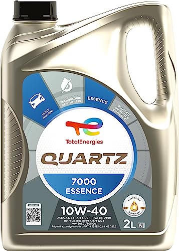 TotalEnergies Quartz 7000 essence 10W-40, Huile moteur, 2 litres