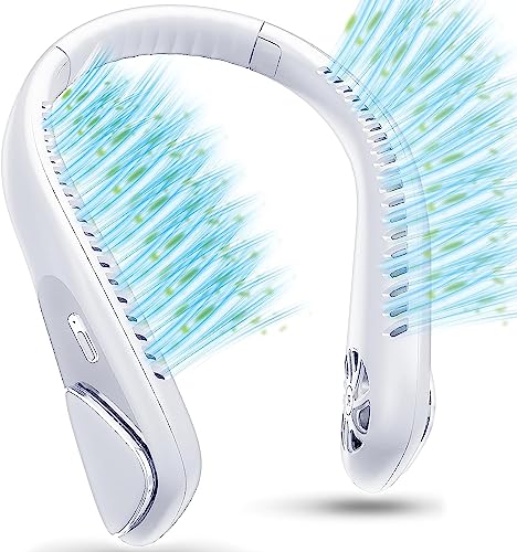 Personal Neck Fan, 6000mAh Neck Fans Portable Rechargable Battery Operated Wearable Bladeless Neck...