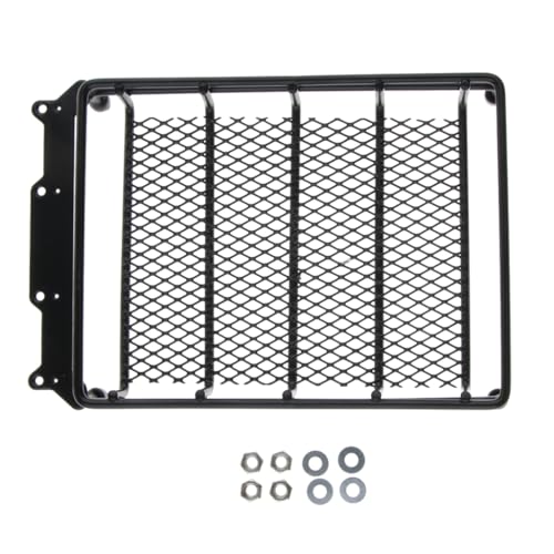KIXZSAZ Versatile Metal Luggage Rack 110 Best Cargo Travel Rack Options For RC Vehicle Models And Trucks 1/10 Upgrade Parts Black Metal Roof Top Cargo Carrier Long For HSP RC Model Cars.