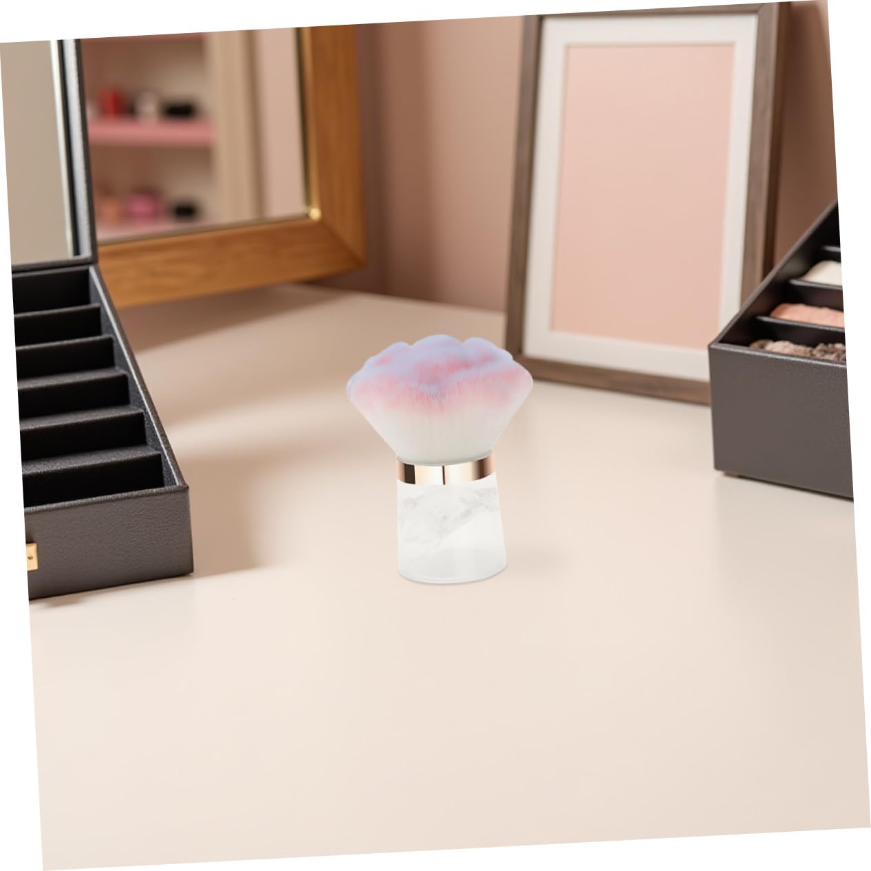 Brosse À Ongles Souple En Forme De Fleur Outil De Dépoussiérage Pour Poudre Ongles Nettoyage Nail Art Portable Pour Salon Et Usage Domestique 2.95X2.28X2.28In