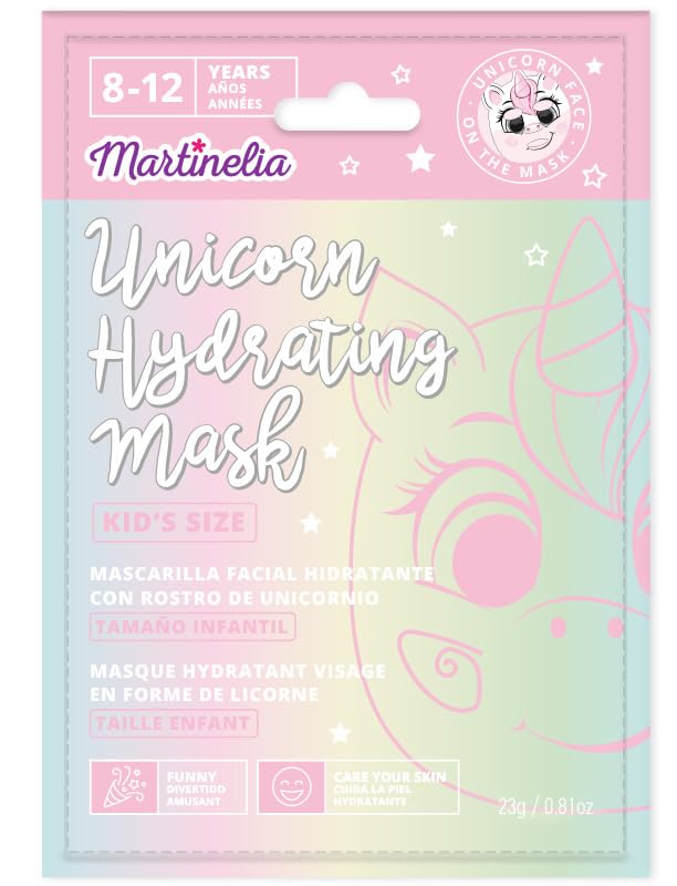 Martinelia Children's Printed Unicorn Fabric Face Mask, Moisturising Fabric Mask for Children 8-12 Years - Image 2