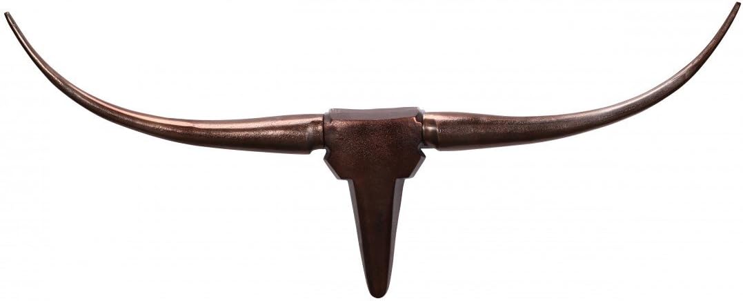 WOHNLING WL1,419 Wall Decoration Bull Antlers S aluminium 75 CM bronze