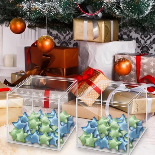 Hldgras 36Pack 3x3x3 Inches Acrylic Containers Clear Box with Lids for Display Acrylic Gift Box & Clear Multi Purpose Organizer Candy Storage for Cosmetics, Makeup, Jewelry, Party Favor by Hldgras - Used condition - Image 6