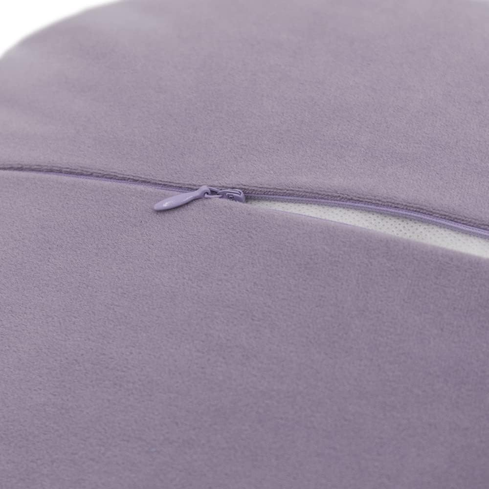 OiseauVoler Decorative 3D Flower Throw Pillows with Insert Included Accent Round Pillow Handmade Cushion for Couch Bed Chair Living Room Home Decor 12 Inch Purple