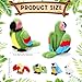 Meooeck 5 Pcs Macaw Parrot Plush Set 13 Inch Mommy Parrot Stuffed Animal with 4 Cute Plush Baby in Her Belly Soft Cuddly Bird for Toddlers Boys Girls Birthday Party Favors Gifts(Green Series)