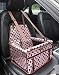 FANCYDELI-Dog-Car-Seat Puppy Car Seat Upgrade Deluxe Portable Pet Dog Booster Car Seat Waterproof with Clip-On Safety Leash and Double-Side Mat,Perfect for Small Pets Light Pink up to 15 lbs