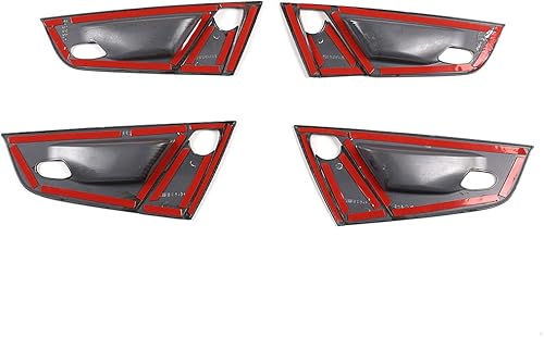 Miniatura 7 de YIWANG 8 unids de fibra de carbono para BMW X3 E83 2006-2010 ABS Interior puerta Bowl cubierta Trim coche accesorios (fibra de carbono)