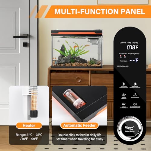 image for hygger Fish Tank Aquarium, 10 Gallon Glass Smart Betta Fish Tank Kit w