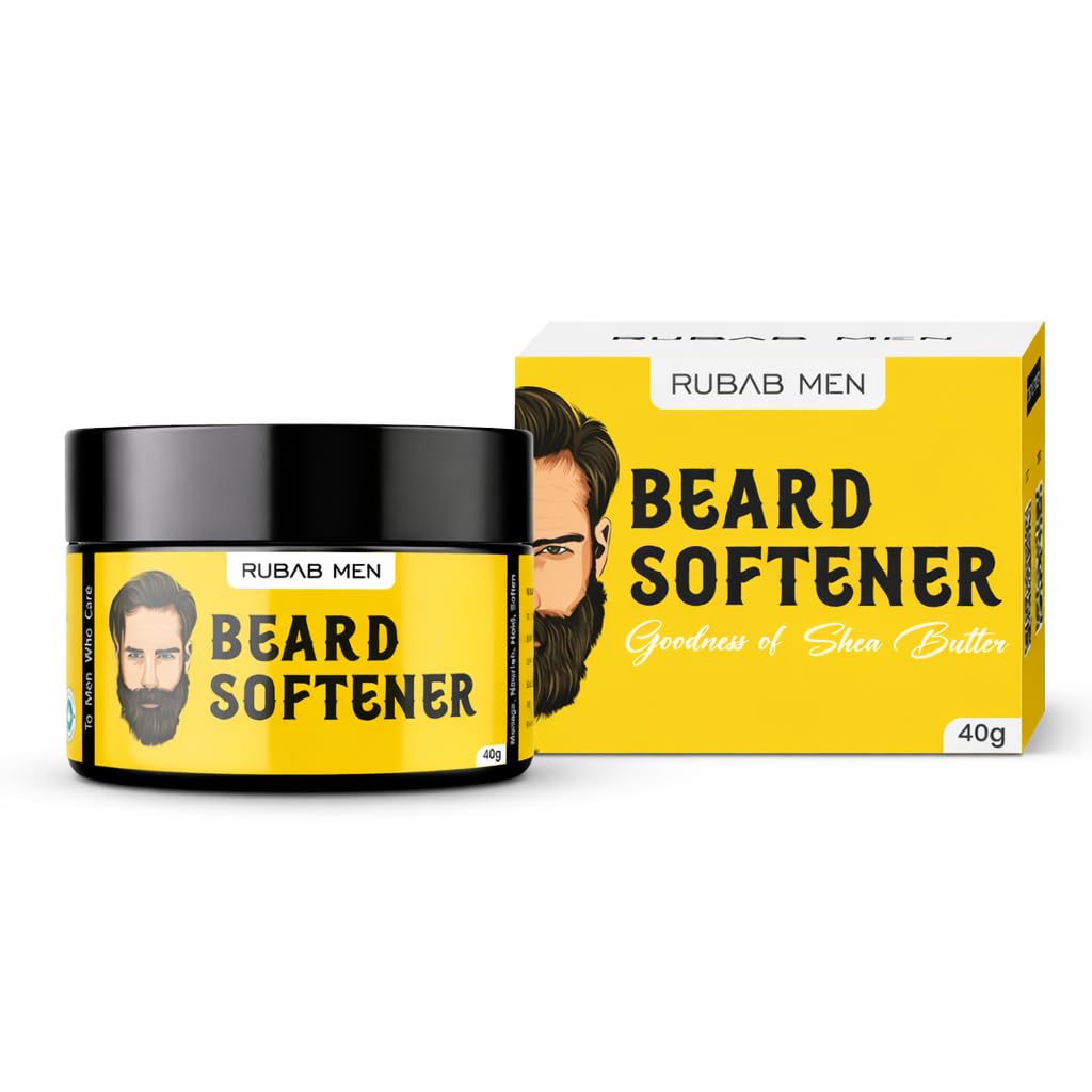 Beard Softener for Men, 40g| Beard Butter Balm Effective at Softening Hair Giving Smooth Texture, Non_Greasy Look & Nice Hold | Itch-Free Daily Use Beard Cream for Healthy Beard Growth