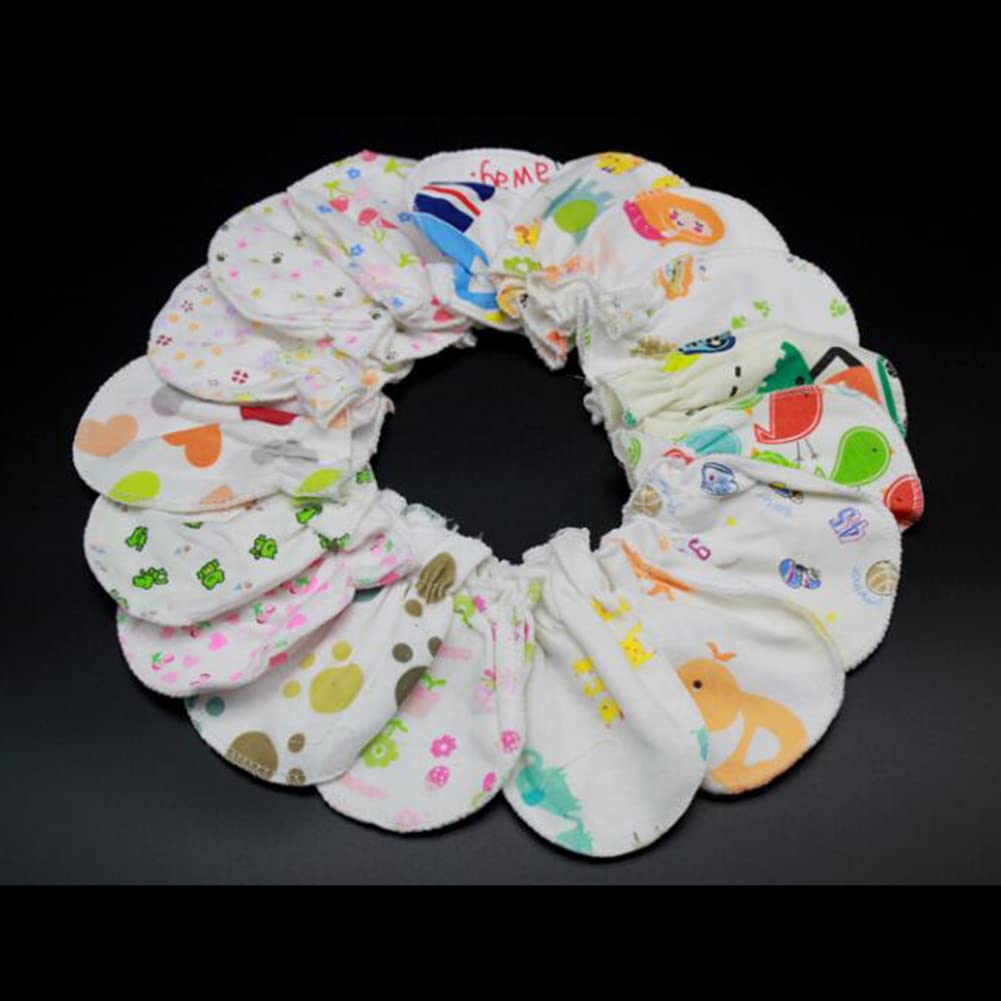 10 Pairs Baby Mittens Newborn Mittens Scratch Resistant Skin Protective Mittens Cotton Gloves Breathable