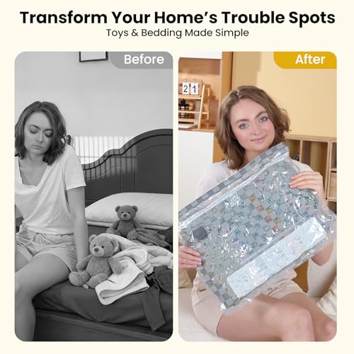 18 Pack Vacuum Storage Bags for Travel with Pump,Space Saver for Clothes - image 7