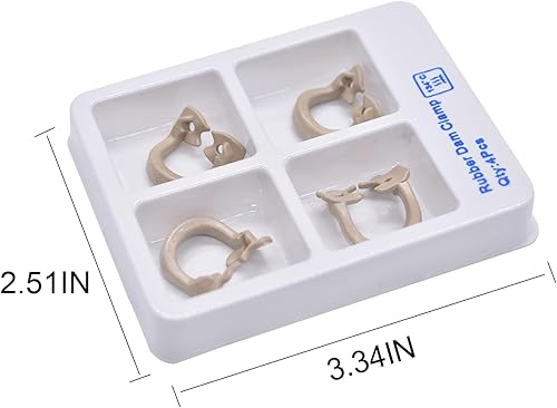Miniatura 4 de Angzhili 4 abrazaderas de goma dental, clip de barrera de material de goma, resina resistente al calor evita tragar clip de barrera