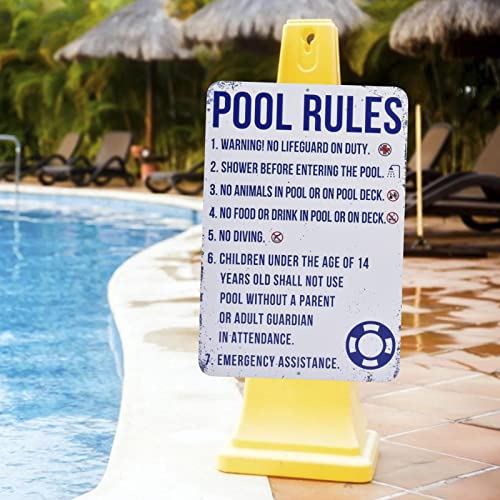 Piscina decoração metal - Sinal engraçado da regra da piscina,Sinais decoração piscinas interiores e