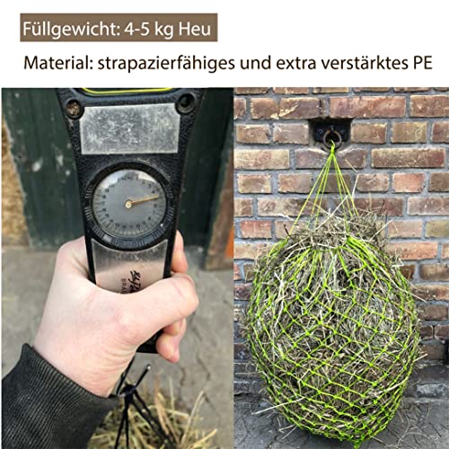 Extra Large Hay Net for Horses 5 x 5 cm Mesh Species-Appropriate Feeding Improved Digestion Hay Bag for Travelling Feeding Bag for Ponies Young Horses Old Horses Goats (4 x Light Green) - Image 4