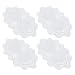 yazi Lace Coasters Doilies Set of 4 White Color Handmade Oval Crochet Cotton Lace Table Placemats 9" by 16"