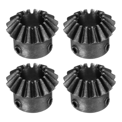 Image of uxcell 4pcs Bevel Gear 1.5 Module 1:1 Reduction Rate 16T 12mm Hole Dia Bevel Pinion Gear, 90 Degree Steering Gear for Hardware Mechanical Rotation