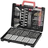 318tlg Bohrer Set - Bohrer und Bit Set, mit Bohren & Schraubendreherbits & Löcher Bohren & Sechskantschlüssel & Aufbewahrungsbox, für Holz, Stein und Metall