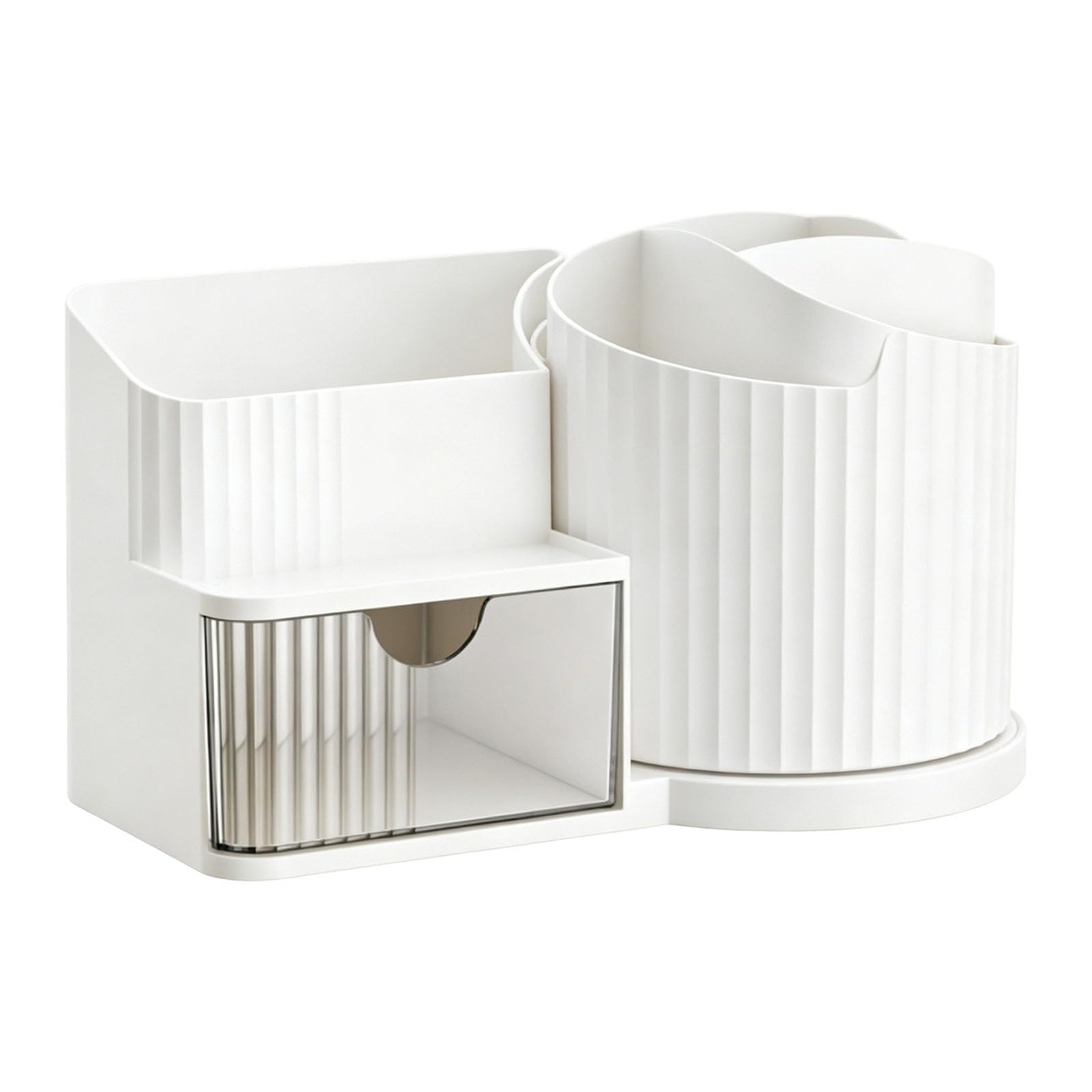 NRVTRE Rotating Cosmetic Storage with Robust Build and Space Efficient Size Makeup Storage Rotating