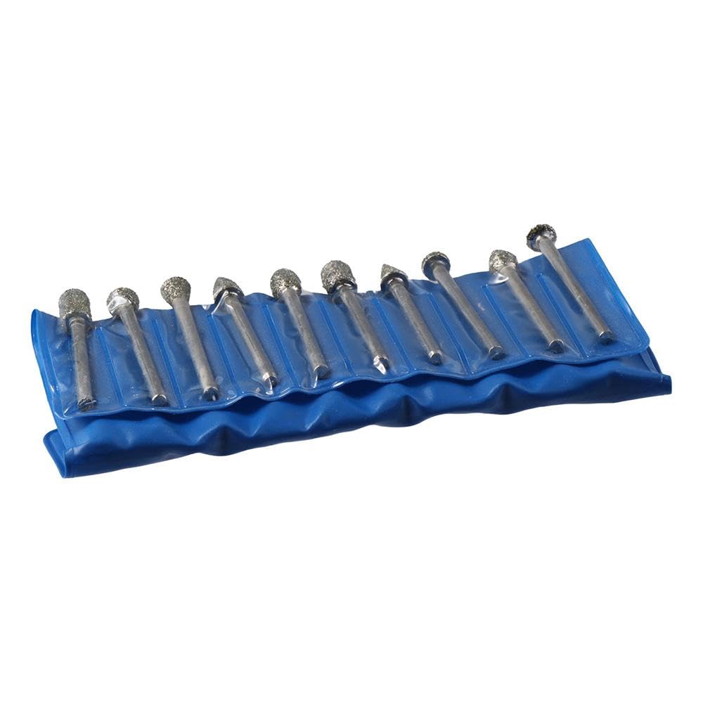 SHUATI 20 Pcs Diamond Burr Sets,Stone Carving Set Polishing,Polishing Kits Rotary Tools Accessories,Diamond Grinding Burr Bit Set for Grinder Drill, DIY Wood-Working Carving, Metal Polishing
