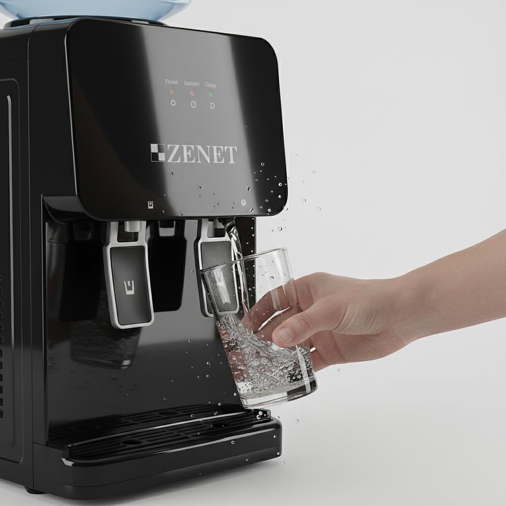 ZENET Distributeur d’Eau, Fontaine à Eau Chaude et Froide (Noir)