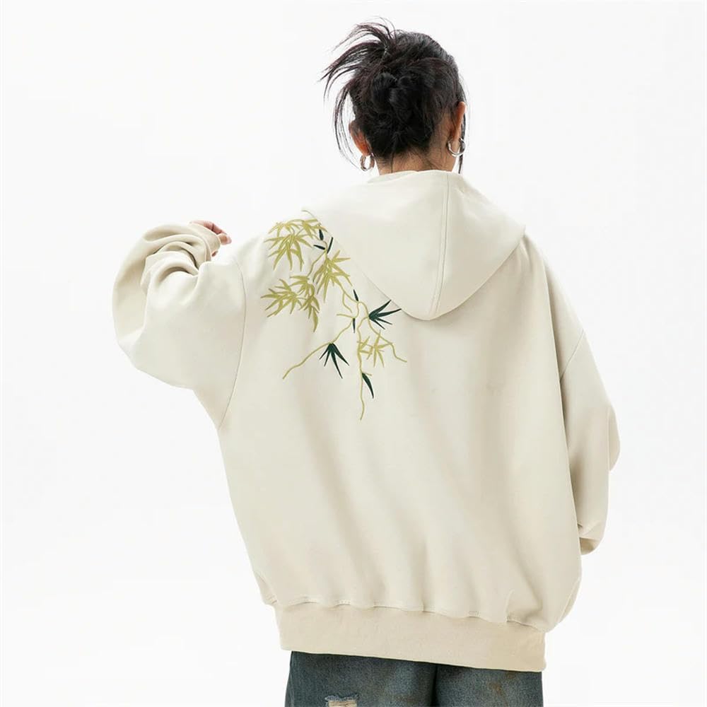 NYSDM Casual Felpe con cappuccio Donna Grigio Hip Hop Felpa Con Cappuccio Zip Oversize Autunno Donna con Cappuccio